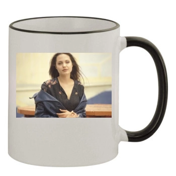 Angelina Jolie 11oz Colored Rim & Handle Mug