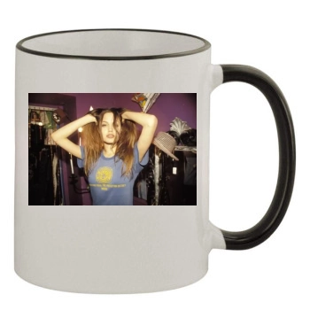 Angelina Jolie 11oz Colored Rim & Handle Mug