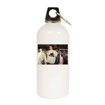 Angelina Jolie White Water Bottle With Carabiner