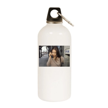 Angelina Jolie White Water Bottle With Carabiner