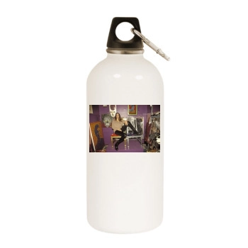 Angelina Jolie White Water Bottle With Carabiner