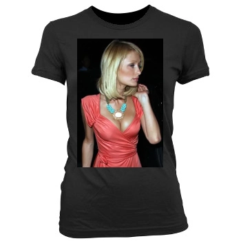 Paris Hilton Women's Junior Cut Crewneck T-Shirt