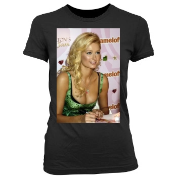 Paris Hilton Women's Junior Cut Crewneck T-Shirt