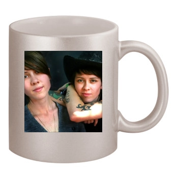 Tegan and Sara 11oz Metallic Silver Mug