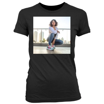 Jennifer Winget Women's Junior Cut Crewneck T-Shirt