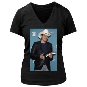 Brad Paisley Women's Deep V-Neck TShirt