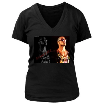 Brad Pitt Women's Deep V-Neck TShirt