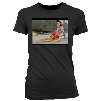 Brooke Burke Women's Junior Cut Crewneck T-Shirt