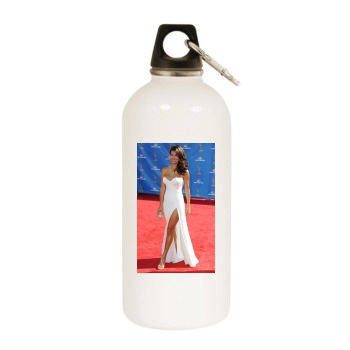 Brooke Burke White Water Bottle With Carabiner