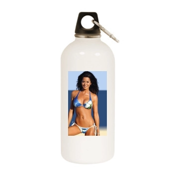 Brooke Burke White Water Bottle With Carabiner