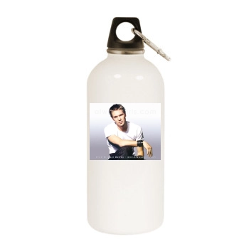 Chad Michael Murray White Water Bottle With Carabiner