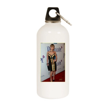 Christina Ricci White Water Bottle With Carabiner