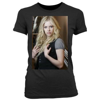 Avril Lavigne Women's Junior Cut Crewneck T-Shirt