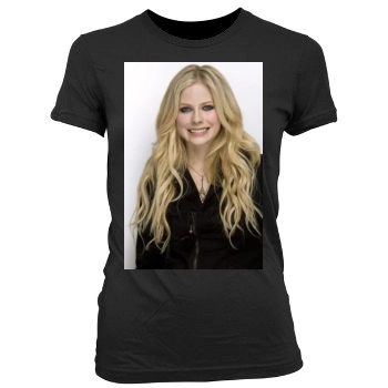 Avril Lavigne Women's Junior Cut Crewneck T-Shirt