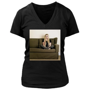 Avril Lavigne Women's Deep V-Neck TShirt