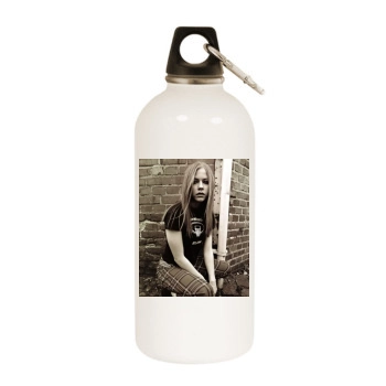 Avril Lavigne White Water Bottle With Carabiner