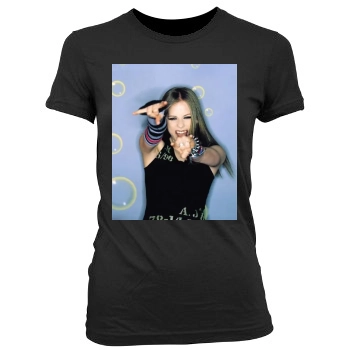 Avril Lavigne Women's Junior Cut Crewneck T-Shirt