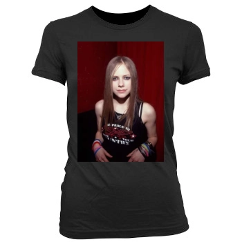 Avril Lavigne Women's Junior Cut Crewneck T-Shirt