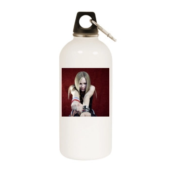 Avril Lavigne White Water Bottle With Carabiner