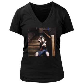 Avril Lavigne Women's Deep V-Neck TShirt