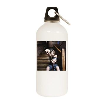 Avril Lavigne White Water Bottle With Carabiner