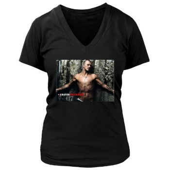 David Beckham Women's Deep V-Neck TShirt