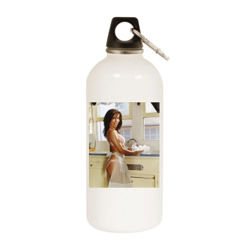 Eva Longoria White Water Bottle With Carabiner