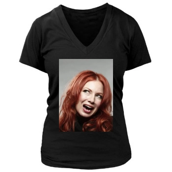 Traci Lords Women's Deep V-Neck TShirt