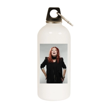 Traci Lords White Water Bottle With Carabiner