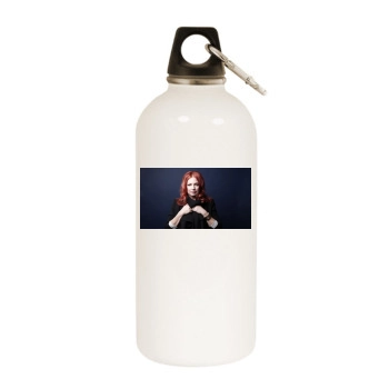 Traci Lords White Water Bottle With Carabiner