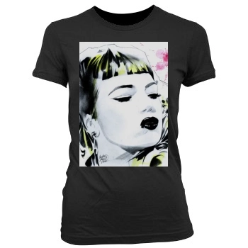 Traci Lords Women's Junior Cut Crewneck T-Shirt