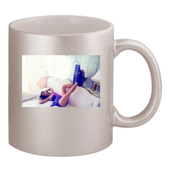 Adriana Lima 11oz Metallic Silver Mug