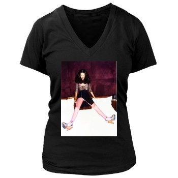 Adriana Lima Women's Deep V-Neck TShirt