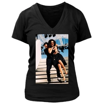 Adriana Lima Women's Deep V-Neck TShirt