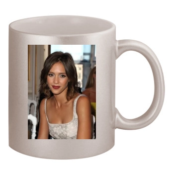 Jessica Alba 11oz Metallic Silver Mug