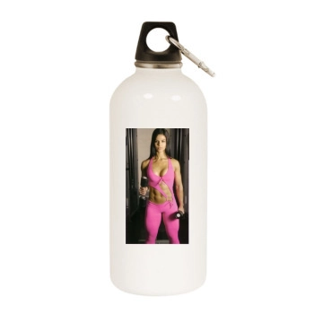 Eva Andressa White Water Bottle With Carabiner