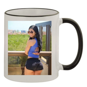 Eva Andressa 11oz Colored Rim & Handle Mug