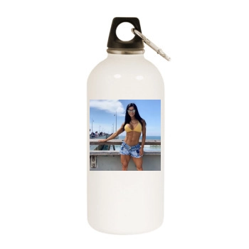 Eva Andressa White Water Bottle With Carabiner