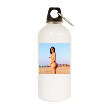 Eva Andressa White Water Bottle With Carabiner