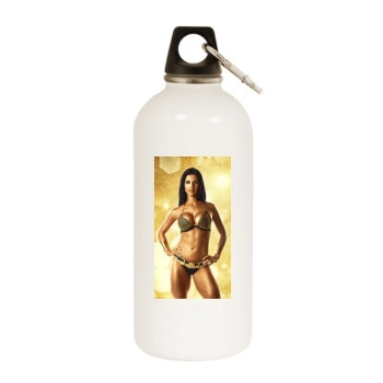 Eva Andressa White Water Bottle With Carabiner