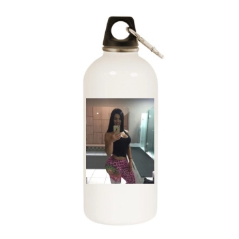 Eva Andressa White Water Bottle With Carabiner