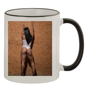 Eva Andressa 11oz Colored Rim & Handle Mug