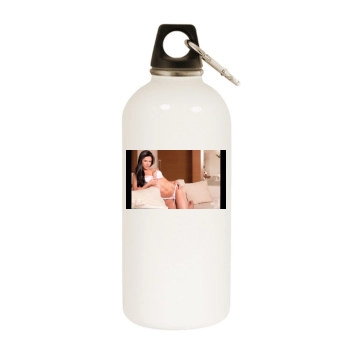 Eva Andressa White Water Bottle With Carabiner