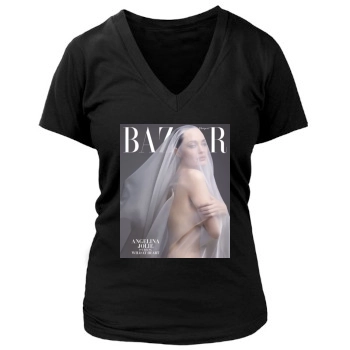 Angelina Jolie Women's Deep V-Neck TShirt