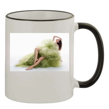 Angelina Jolie 11oz Colored Rim & Handle Mug