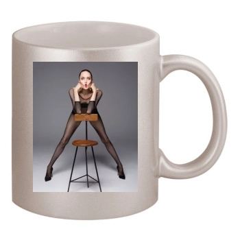 Angelina Jolie 11oz Metallic Silver Mug