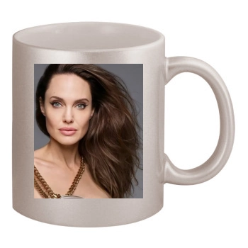 Angelina Jolie 11oz Metallic Silver Mug