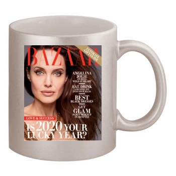 Angelina Jolie 11oz Metallic Silver Mug