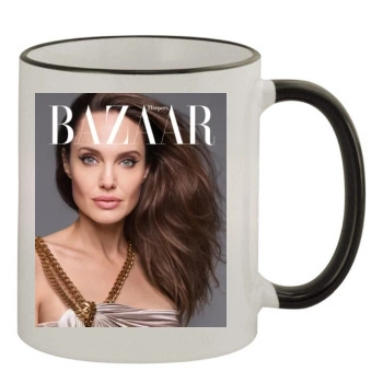 Angelina Jolie 11oz Colored Rim & Handle Mug