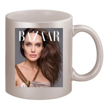 Angelina Jolie 11oz Metallic Silver Mug